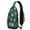 Green Christmas Snowflake-1, variant on Sling Backpack,Green Christmas Gingerbread and Tree Pattern Crossbody Bag with Water Bottle Holder,Waterproof Sling Bag for Men/Women with Chest Phone Holder for Hiking,Travel
