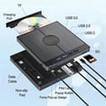 thumbnail image 3 of External Blue Ray Optical Drive Portable Bluray Player CD Burner Reader Compatible with PC Laptop, 3 of 5