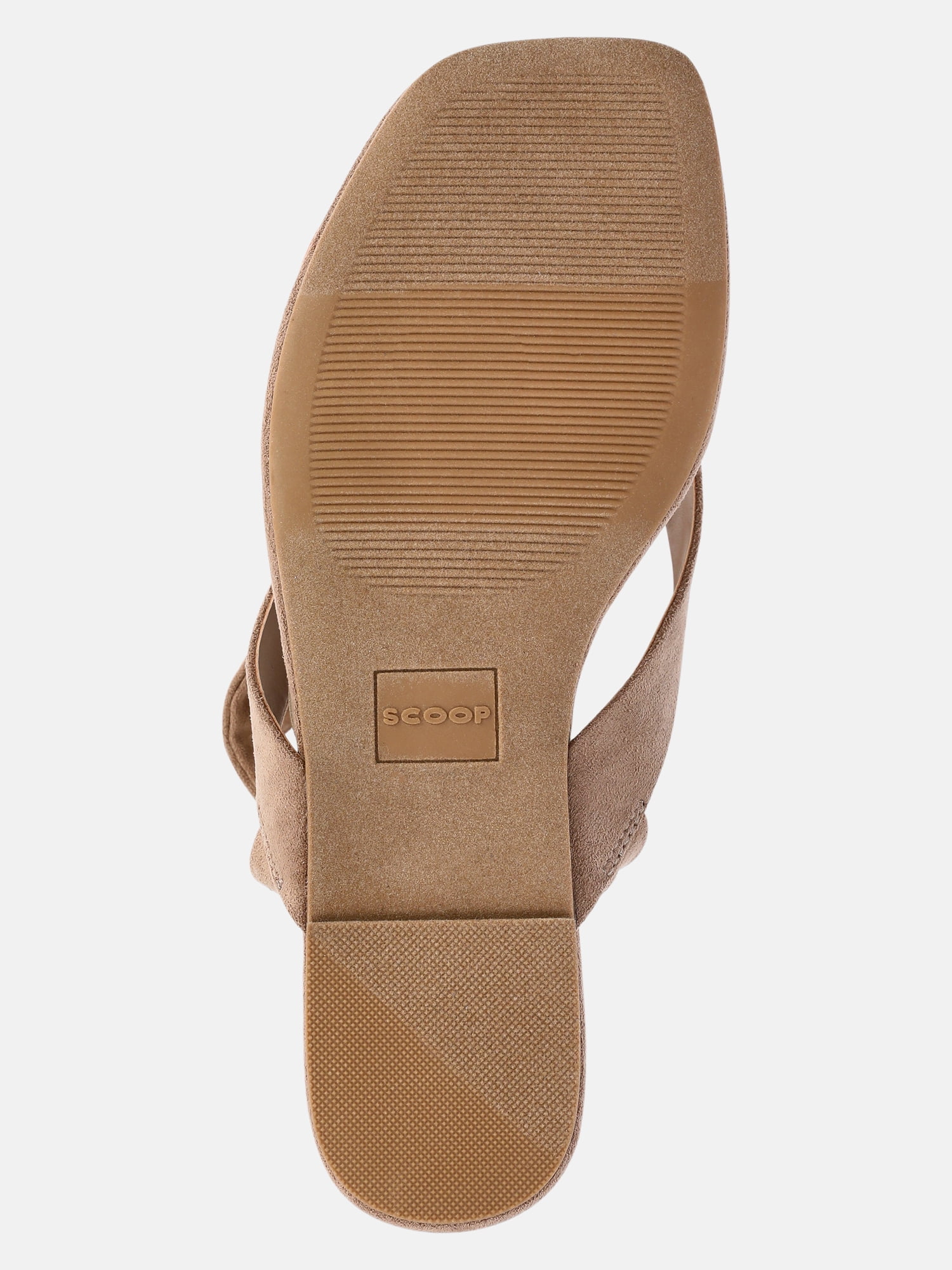 Scoop Women's Faux Suede Ankle Wrap Flat Sandals