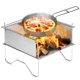 thumbnail image 1 of Portable Folding Stainless Steel BBQ Grill Wood Burning Stove for Picnic Garden Camping Backpacking, 1 of 5