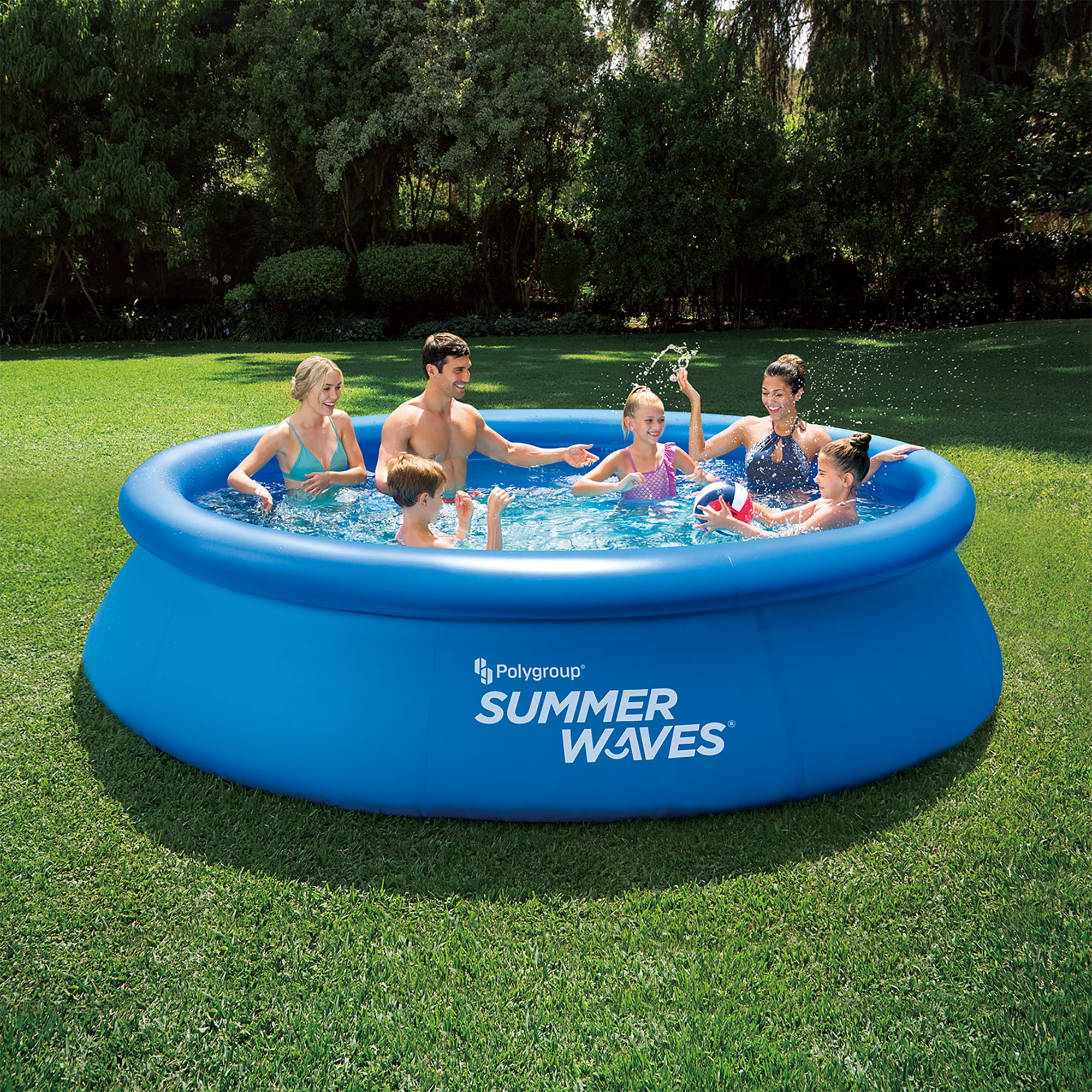 ナビアスストアー送料無料 Summer Waves 15ft X 36in Quick Set Inflatable Above Ground Swimming Pool Wi 若者の大愛商品