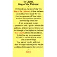 thumbnail image 2 of To Christ, King of the Universe N holy card - laminated - Pack of 25, 2 of 2