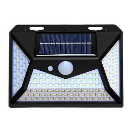 

Solar Motion Sensor Outdoor Lights | 118 LED Solar Powered Outdoor Wall Lights | Outside Waterproof Sensor Security Lights for Garden Yard Porch Front Door Driveway Fence Wide Angle/3 Modes