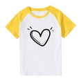 thumbnail image 2 of fatyb Heart T Shirts for Boys Girls Print Short Sleeve Graphic T-Shirts Kids Unisex Summer Tees Tops, 2 of 7