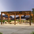 thumbnail image 3 of Modern Shade 12' x 20' Cedar Wood Gazebo with Hardtop Slope Roof,Permanent Grill Gazebo for Outdoor Backyard Brown, 3 of 8