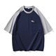 thumbnail image 3 of Playeras Para Gimnasio Para Hombre, Camiseta De Manga Corta Ancha Y Moderna Con Bloques De Color Para Hombre, Camiseta De Cuerpo Grande, 3 of 3