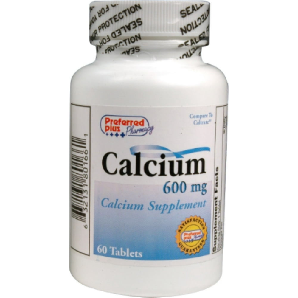 Calcium 600mg Calcium Supplement Tablets 60 ea (Pack of 3) Walmart