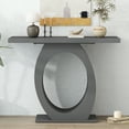 thumbnail image 2 of EUROCO 39.4" Console Table,Sofa Table Entryway Table with Egg-Shaped Base,Narrow Wood Accent Tables for Living Room,Hallway,Foyer,Grey, 2 of 7
