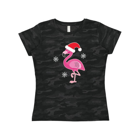 Inktastic Christmas Holiday Cute Flamingo Women's T-Shirt