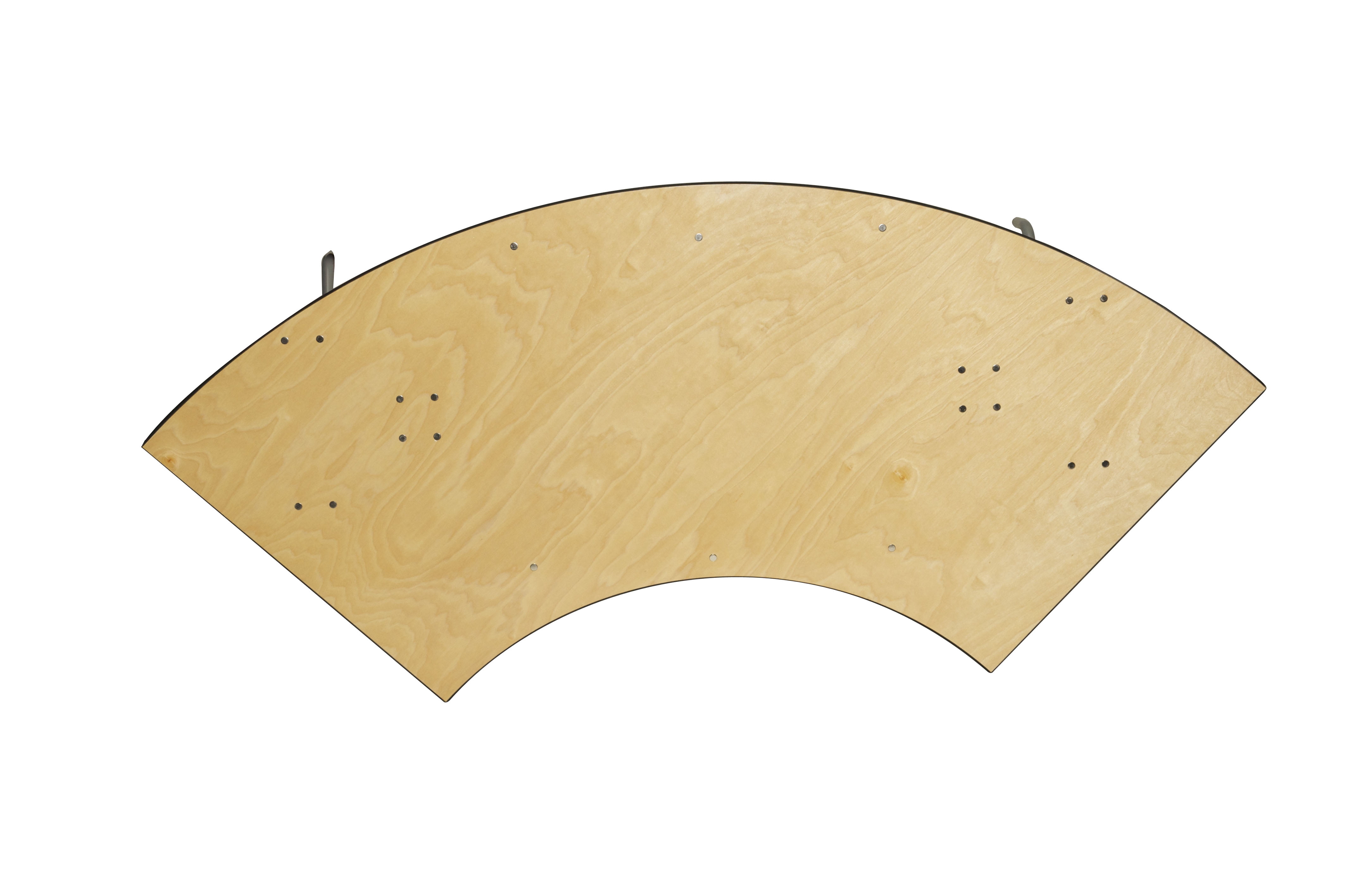 60 inch WFT Series Birch Wood Serpentine Folding Table - Metal Edge