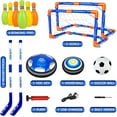 thumbnail image 3 of Jaawind 3 in 1 Hover Soccer Ball Hockey Bowling Toys Set for Kids Indoor/Outdoor Sports Games Toys for 3 4 5 6 7 8 Years Old Boys Girls Birthday Gifts, 3 of 9