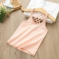 thumbnail image 3 of WOYY Toddler Girls Crisscross Back Tank Top Sports Dance Soild Sleeveless Top Undershirt, 3 of 3