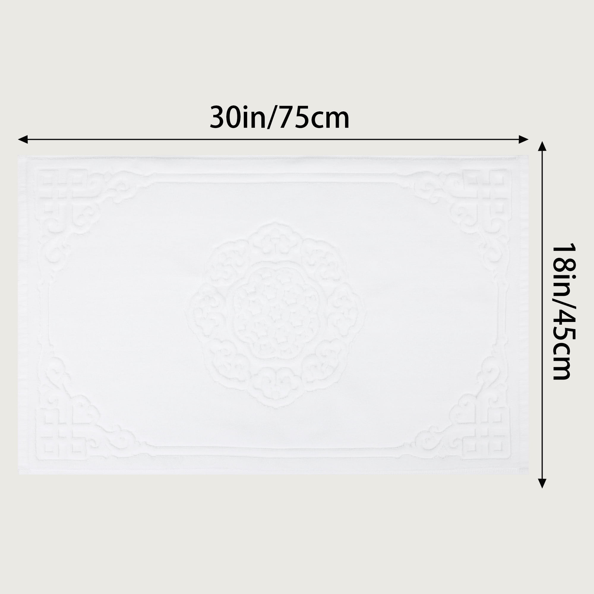 Unique Bargains Absorbent and Machine Washable Shower Bathroom Floor Towel White