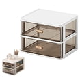 thumbnail image 4 of Compact Two Tier Desktop Organizer With Drawers For And Home Storage For Supplies Cosmetics And Small Items Rack 2, 4 of 5