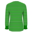thumbnail image 5 of HOMBOM T-Shirts for Women Crew Neck Relaxed Fit Long Sleeve Puff Sleeve Green Tops Fall Womens, 5 of 6