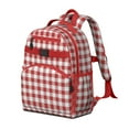 thumbnail image 2 of Red and White Checkered Backpack for School,Cute School Bag,Schoolbag with Adjustable Shoulder Straps & Padded Back,15.25"x11.5"x5.25", 2 of 6