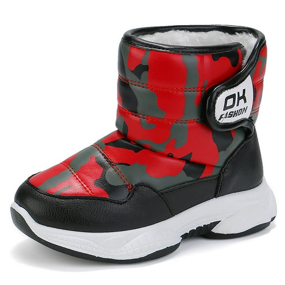 gcong Girls Winter Snow Boots Non Insulated Thermal Cold Weather Footwear For Outdoor Play