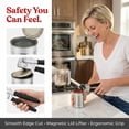 thumbnail image 5 of Heavy Duty Manual Can Opener for Seniors & Adults with Magnetic Lid Lifter - Easy Open Smooth Edge Safe Cut, Stainless Steel for Large Cans, Kitchen & Camping & Commercial with Bottle Opener, 5 of 5