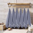 thumbnail image 2 of PiccoCasa 6 Pack Thick & Absorbent Cotton Kitchen Towels, 13"x 29", Blue, 2 of 7