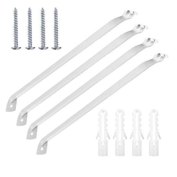 4 Piezas Soportes para Estantes de Armario, Soportes para Estanterías de Alambre, Accesorios Metálicos para Estantes de 30 cm de .