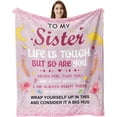 thumbnail image 1 of LHSHID Sister Birthday Gift Ideas to My Sister Throw Blanket Sisters Gift from Sister Sister Birthday Gifts from Sister Gifts for Sister from Sister Adult Sister Gifts Blanket 60"x80", 1 of 7
