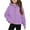 Purple, variant on DxhmoneyHX Girls Zip up Hoodie Soft Comfy Warm Fleece Lined Jacket Fashion Solid Long Sleeve Going Out Tops Casual Outerwear with Pockets Size 9 Years