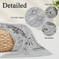 thumbnail image 6 of Grey Butterfly Standard Size Pillow Cover, Pillowcase Protectors with Zipper, Breathable Decorative Throw Pillow Case Cover, Vintage Boho Spring Floral Botancial Pillow Shams for Couch Sofa 20x26Inch, 6 of 8