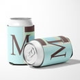thumbnail image 5 of Letter M Initial Monogram - Blue Stripes Can or Bottle Beverage Insulator Hugger, 5 of 5