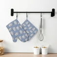 thumbnail image 6 of Honeii Cute Fat Cat patten Oven Mitts and Pot Holders Sets, Baker Oven Mitts, Mittens for Kitchen Decor, Baking Lover over Gloves Gifts, 6 of 7