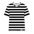 thumbnail image 4 of Rezuofi 2 Pcs Rainbow T Shirt Women Striped Crew Neck Short Sleeve Stripes Tee Top Stripped, 4 of 4