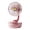 Pink, variant on Floral Transparent Desk Fan With Night Ligh Rechargeable Quiet Oscillating Mini Air Circulator Adjustable Table Fan For Bedroom Camping Rv(Pink-21Cm)
