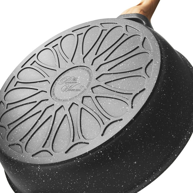 The Pioneer Woman Prairie Signature Cast Aluminum 8 Fry Pan, Charcoal  Speckle 