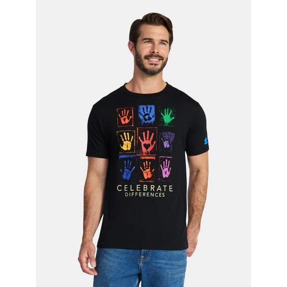 Autism Awareness Unisex Adult Graphic Tee with Short Sleeves, Sizes XS-3XL