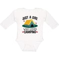 thumbnail image 3 of Inktastic Just a Girl Who Loves Camping Girls Long Sleeve Baby Bodysuit, 3 of 5