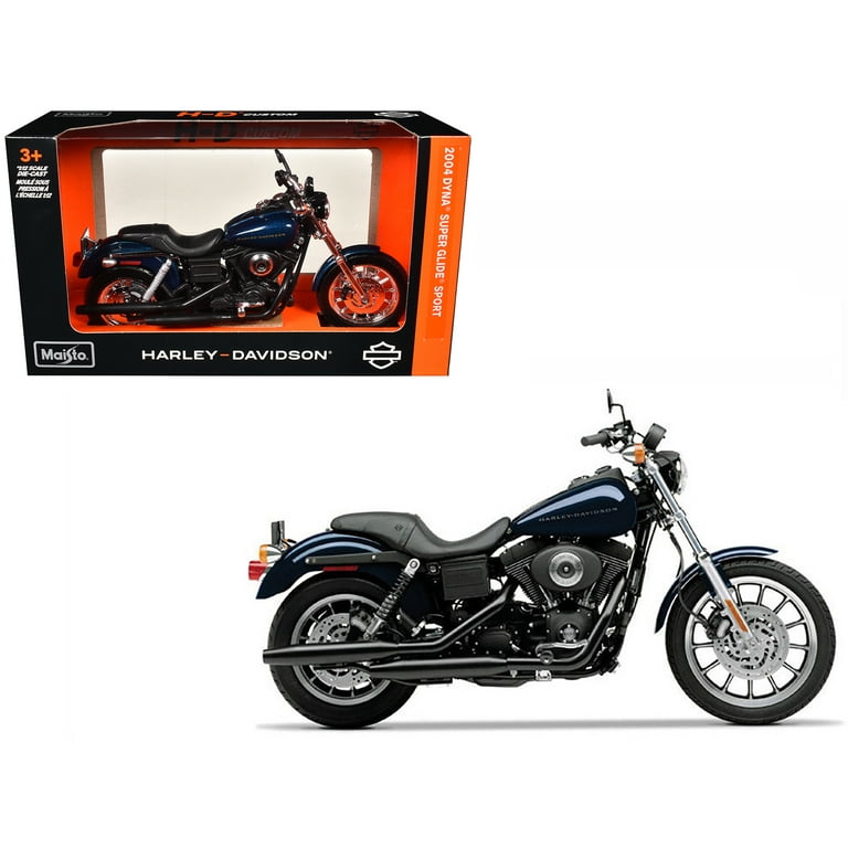 Maisto 2004 Harley-Davidson Dyna Super Glide Sport Blue 1/12