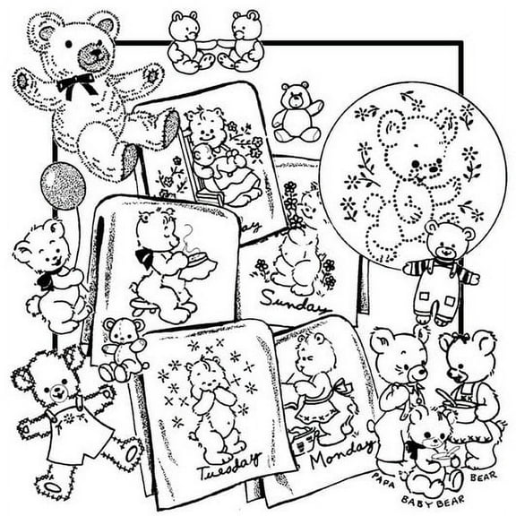 Aunt Martha's #3809 Lotsa Bears