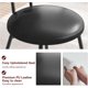 thumbnail image 5 of Set of 2 negra metal dining sillas hand-woven rattan backrest y faux leather seat, 5 of 7