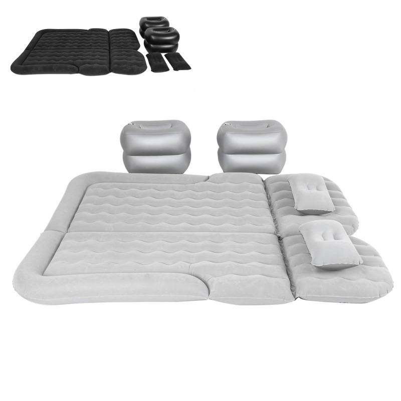 1 Set Universal Car Travel Inflatable Bed 174x126cm/68.5x49.6in Auto Back Seat Trunk Mattress Air Bed Pillow For