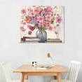 thumbnail image 2 of COMIO Modern Artwork Pink Flowers Canvas Print Wall Art Decor - Perfect for Girls Bedrooms and Living Spaces, 2 of 4