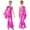 Hot Pink, variant on iiniim Kids Girls Disco Costume One Shoulder Bell-bottom Party Jumpsuit Romper Jazz Hip Hop Dance Leotard Pink 12