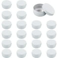 thumbnail image 1 of 20 paquetes de latas redondas de aluminio de 1.7 oz con tapa de rosca plateada para especias, dulces, té o para regalar., 1 of 6
