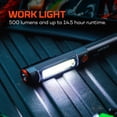 thumbnail image 5 of NEBO Franklin Taskbar 500 Lumen COB Work Light and Flashlight with 7 Light Modes, Great for Emergencies and Signaling, Grey, 5 of 11