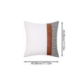 thumbnail image 2 of Sofa Pillow Cover Home Pillowcase for Decor White PU Fabric, 2 of 5