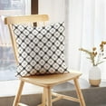 thumbnail image 5 of LALILO Throw Pillow Covers Geometric Monochrome With Lattice Grid Cushion Cover 18" x 18", 2 Pack, 5 of 6