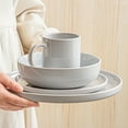 thumbnail image 6 of Vancasso, 16-Piece Stoneware Dinnerware Sets, Light Grey Dinner Set, Service for 4, 6 of 7
