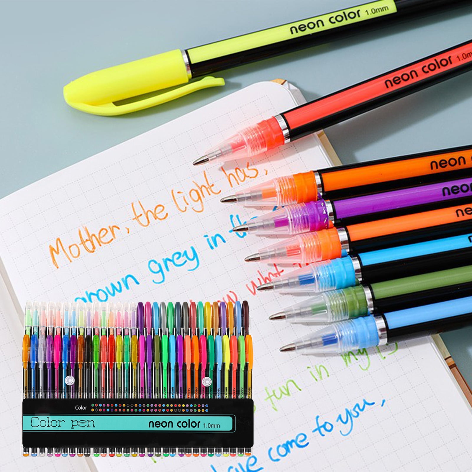 Gradient Color Highlighter Pen Non Bleeding Highlighter Eye Protection Marker Pen For Student Stationery
