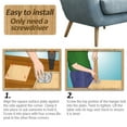 thumbnail image 4 of Patas de madera para muebles, Miuline, 4 piezas de 7,9 pulgadas, patas de madera para mesa, con placa de montaje y tornillos para sofá, cama, armario, sofá, chaise longue, bisel de 20 cm., 4 of 8