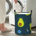 thumbnail image 4 of Goofa Avocado in Space Printed Circular Hamper,Laundry Basket with Handles,Storage Baskets Foldable,Large Capacity Laundry Hamper-Small, 4 of 8