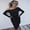 Black, variant on Women's Soft Special Off Shoulder Scoop Dress | 7 Colors