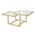 thumbnail image 6 of Evelyn&Zoe Amalie 43" Wide Square Coffee Table, Brass, 6 of 9